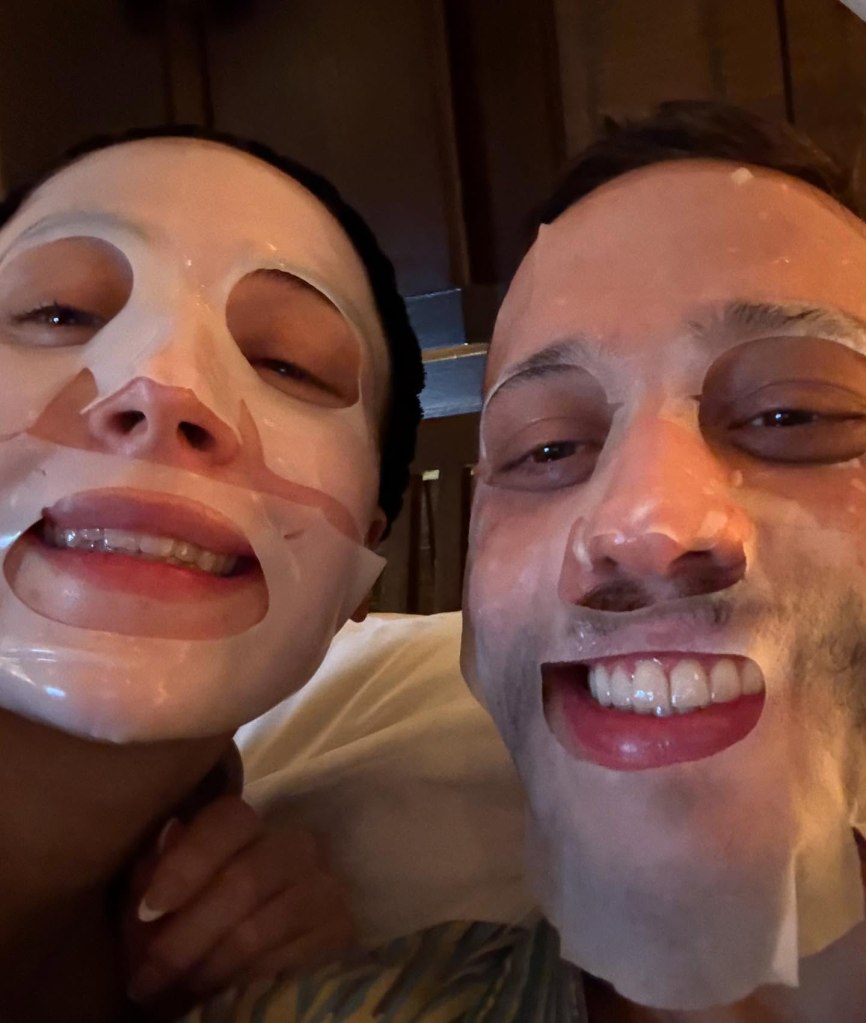 Pete Davidson with his girlfriend Elsie Hewitt.