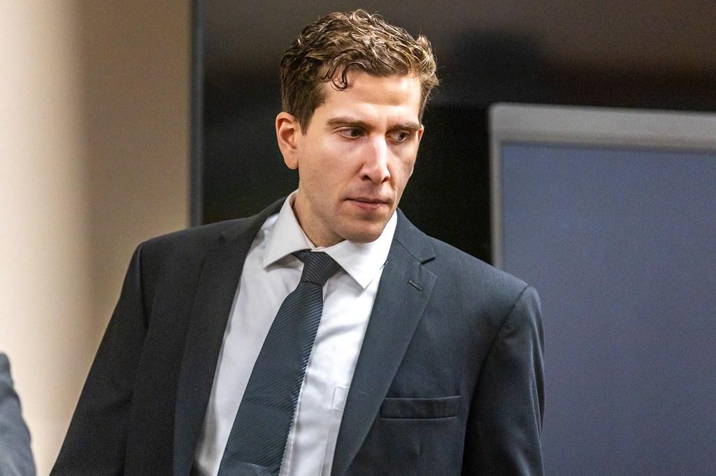 Bryan Kohberger entering a courtroom.