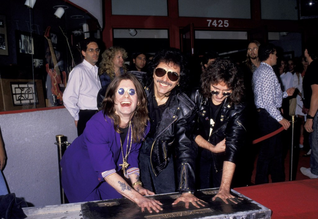 Ozzy Osbourne, Geezer Butler and Tony Iommi at Hollywood Walk of Fame