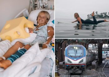 Surf instructor, 24, has arm ripped ‘completely off’ when ‘clipped’ by Amtrak train with no warning