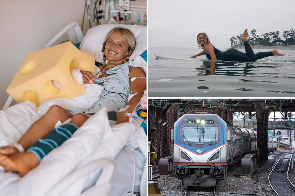 Surf instructor, 24, has arm ripped ‘completely off’ when ‘clipped’ by Amtrak train with no warning