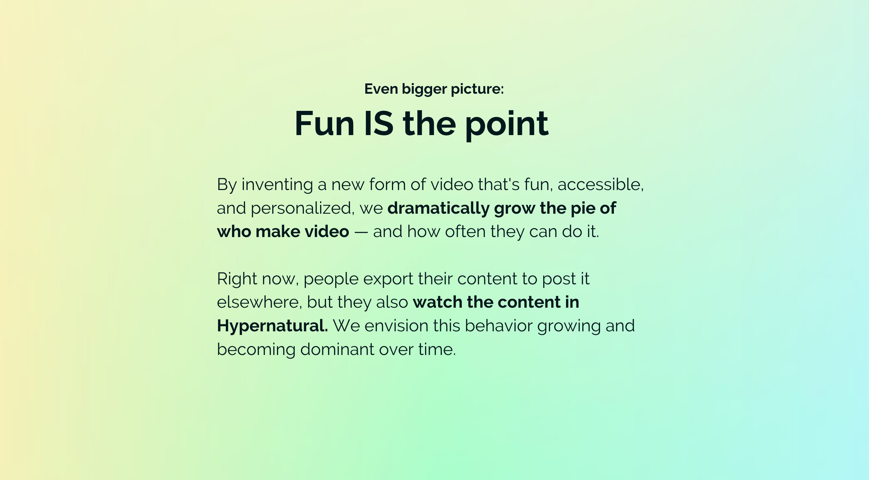 Fun IS the point