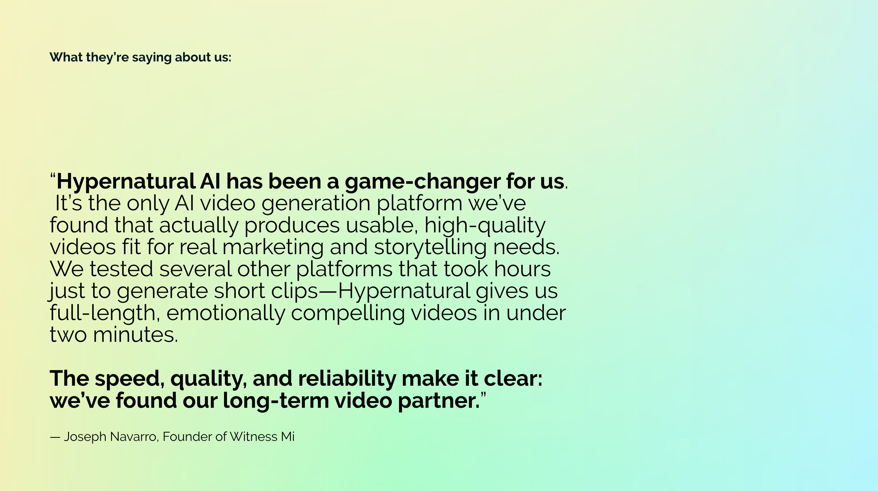 What they're saying about us:
