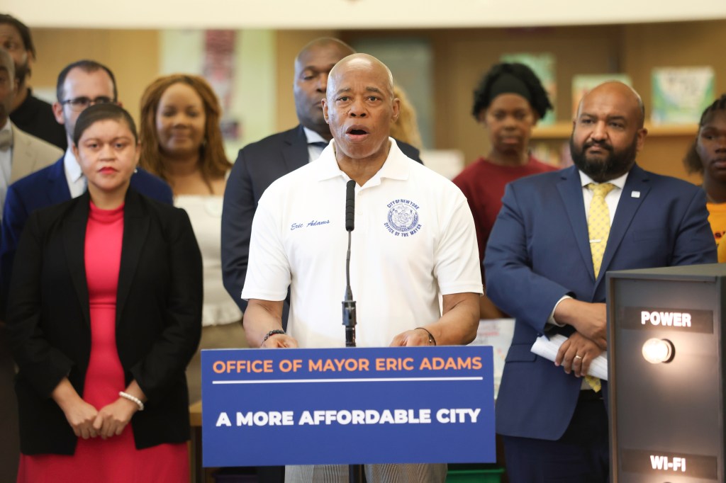 Mayor Eric Adams holds press conference.