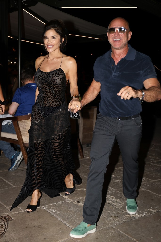 Lauren Sánchez and Jeff Bezos out in St. Tropez, France.