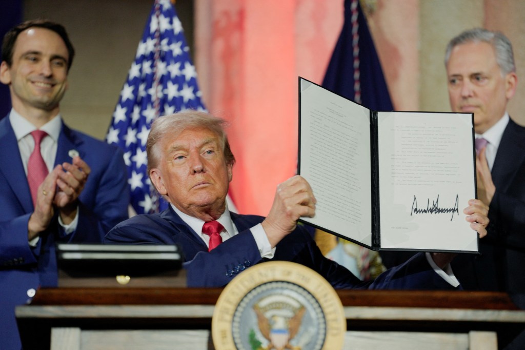 President Trump signing an executive order on artificial intelligence.