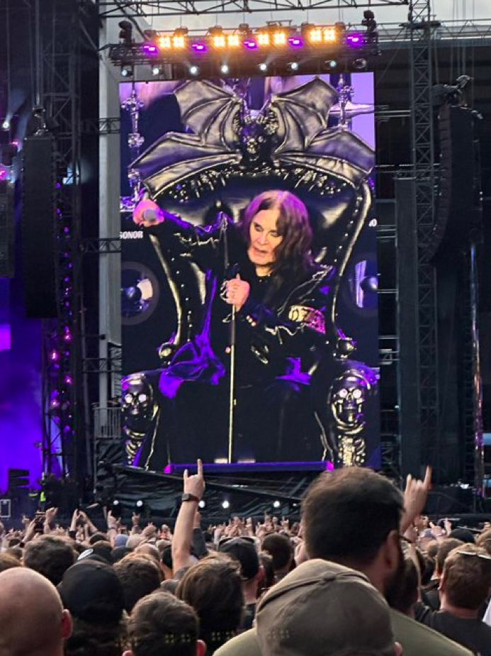Ozzy Osbourne onstage. 
