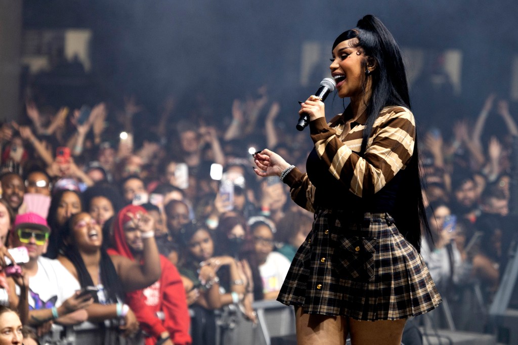 Cardi B performs onstage during the 2025 LadyLand Festival at Under the K Bridge Park on June 27, 2025 in New York City. 