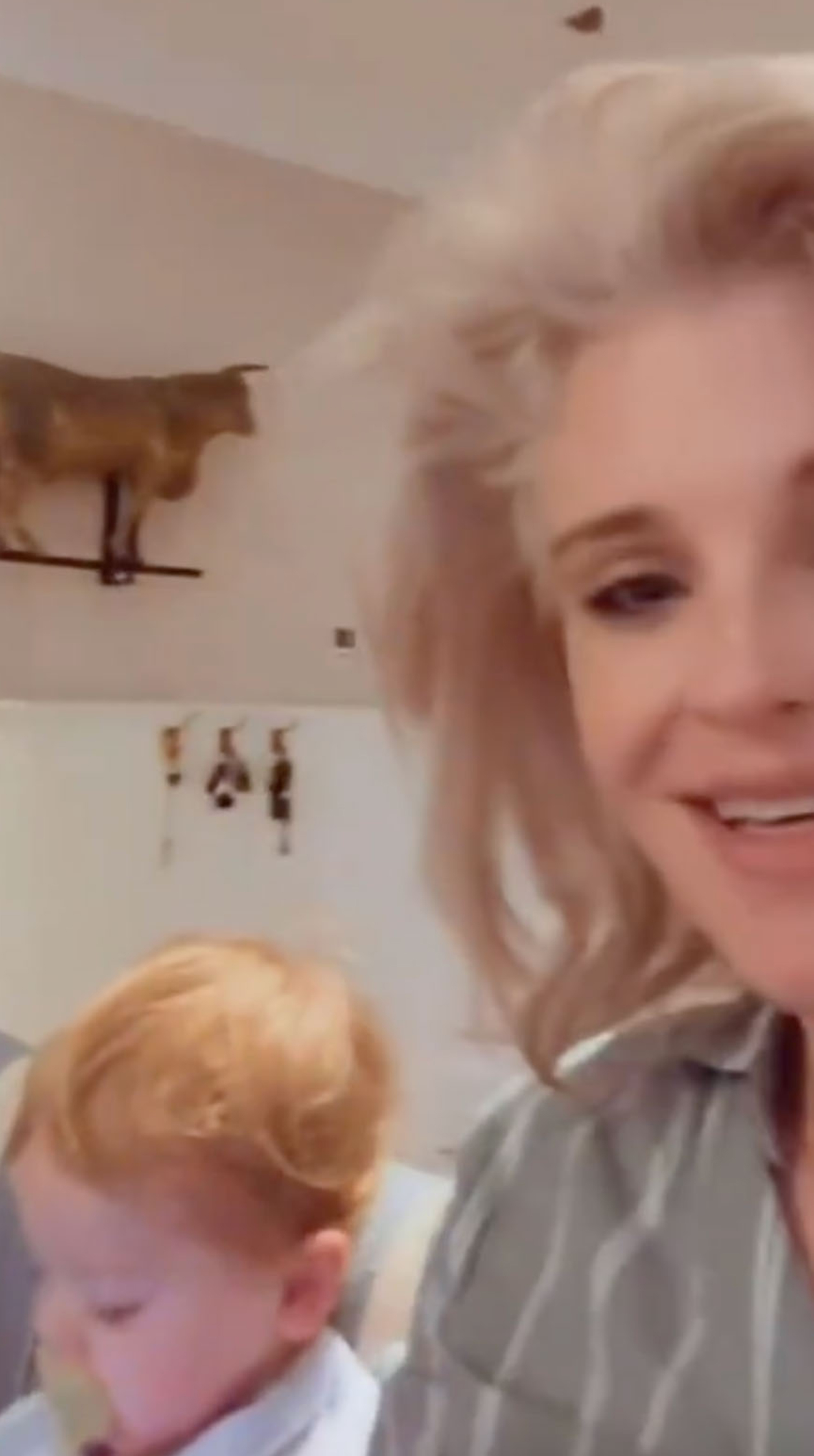 Kelly Osbourne and her son on video