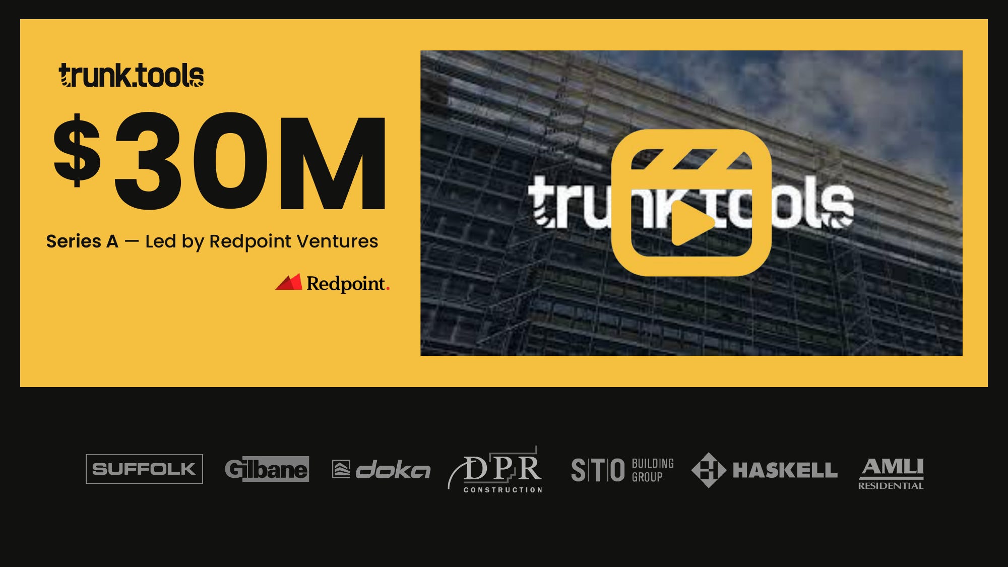 Trunk Tools pitch deck slides