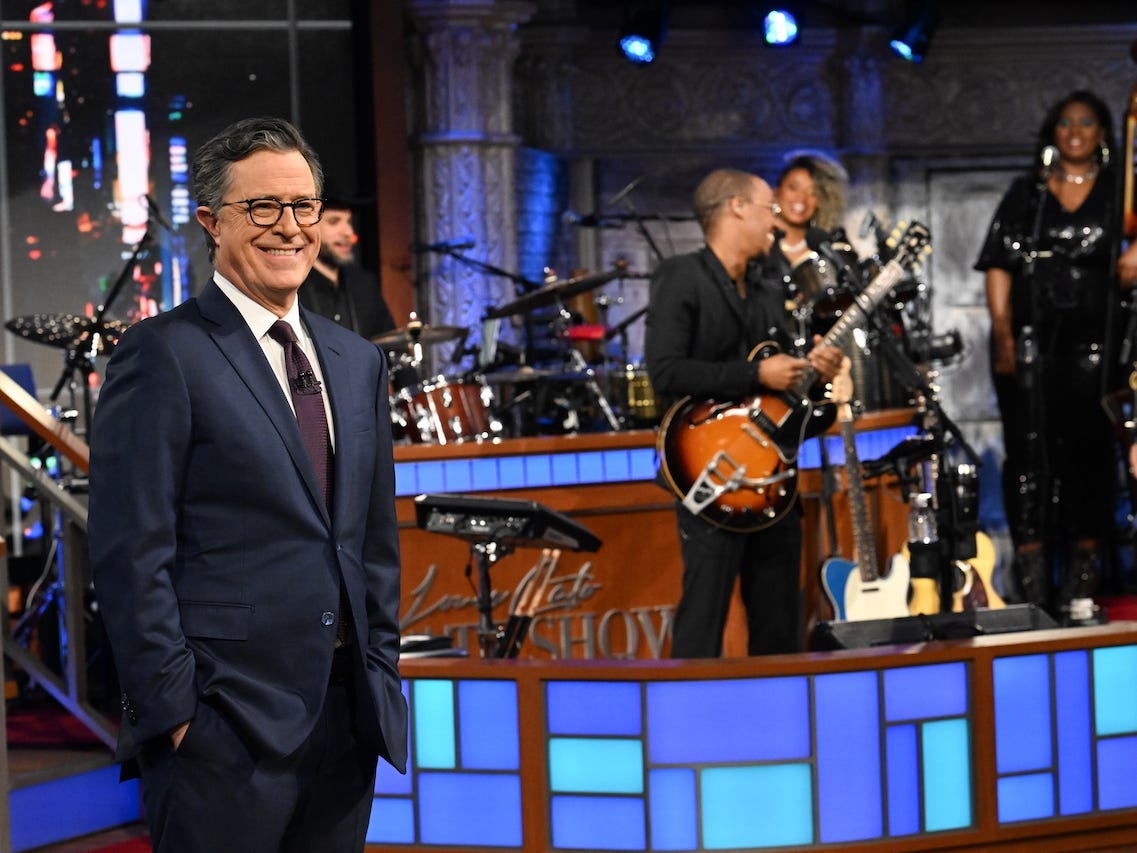 Stephen Colbert on "The Late Show with Stephen Colbert."