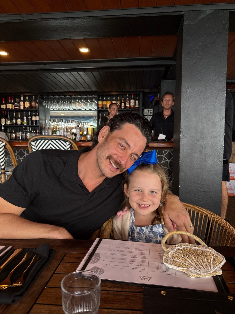 Danielle Currie's husband and daughter.