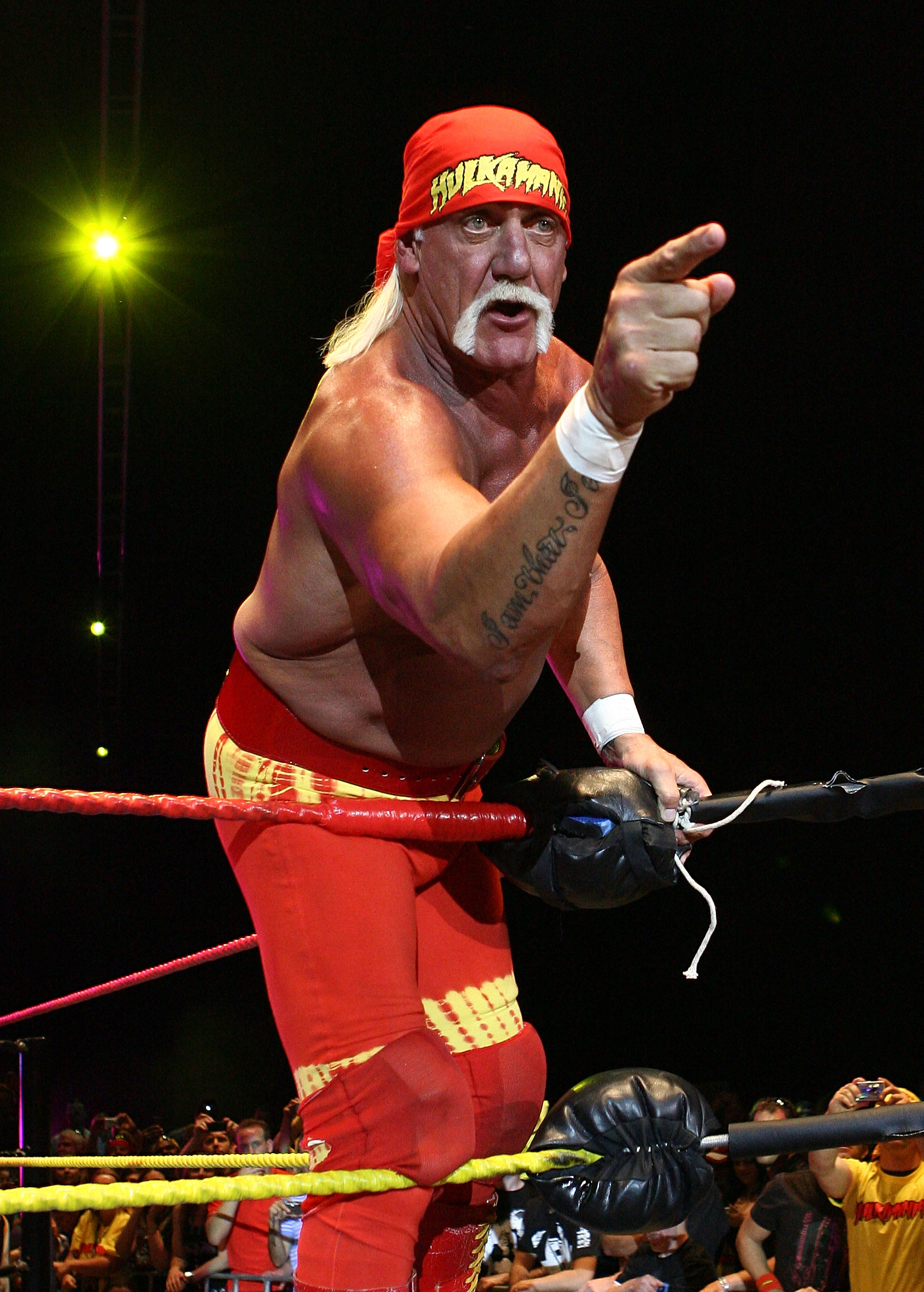 Hulk Hogan during the Hulkamania Tour in 2009