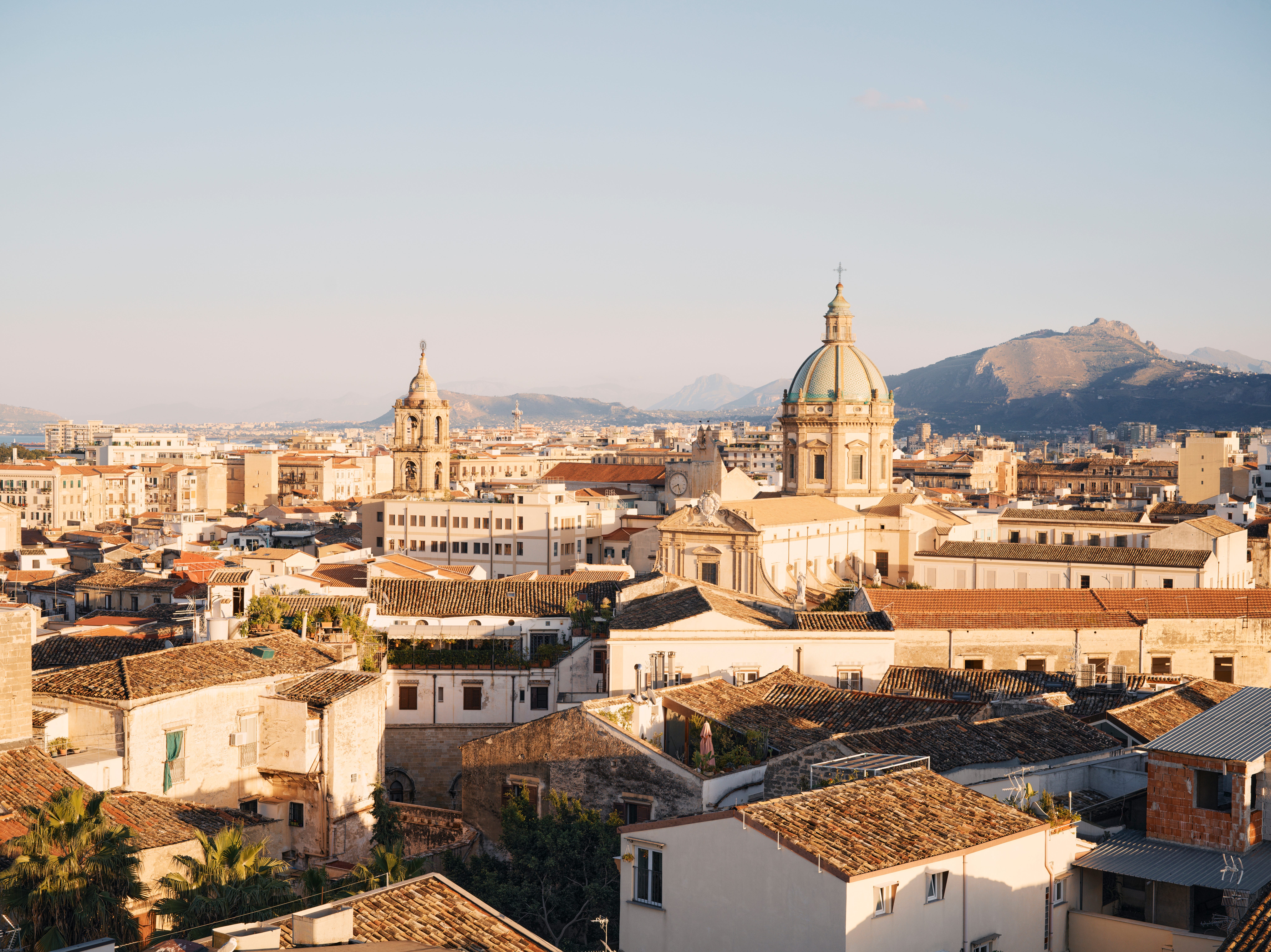An aerial view of Palermo.