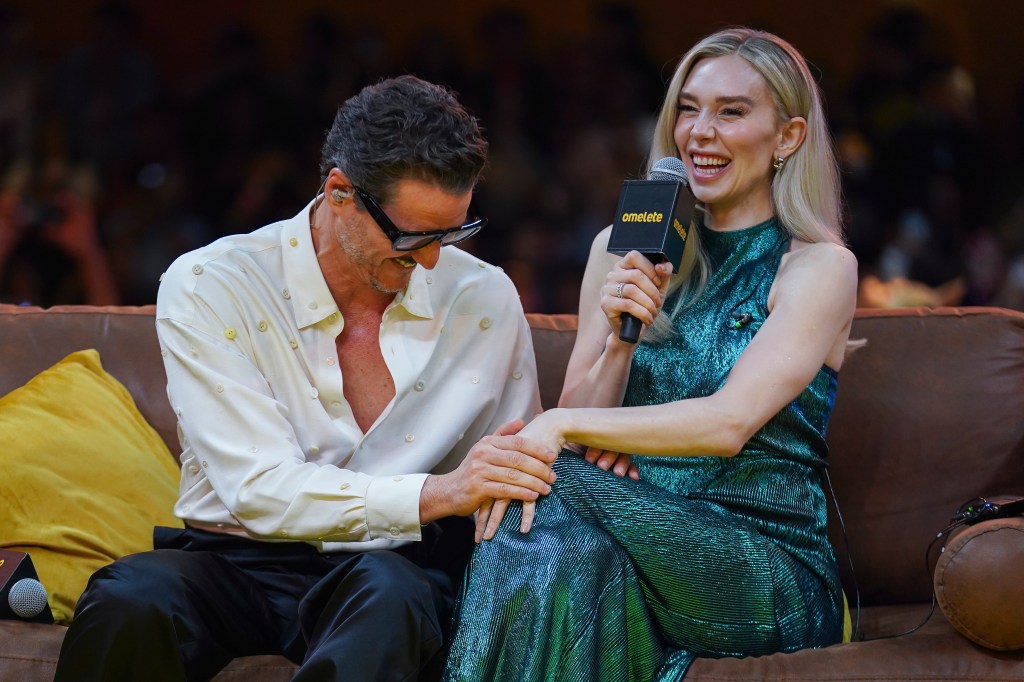 Pedro Pascal and Vanessa Kirby attend the 2025 CCXP Mexico at Centro Banamex on May 31, 2025 in Mexico City, Mexico. 