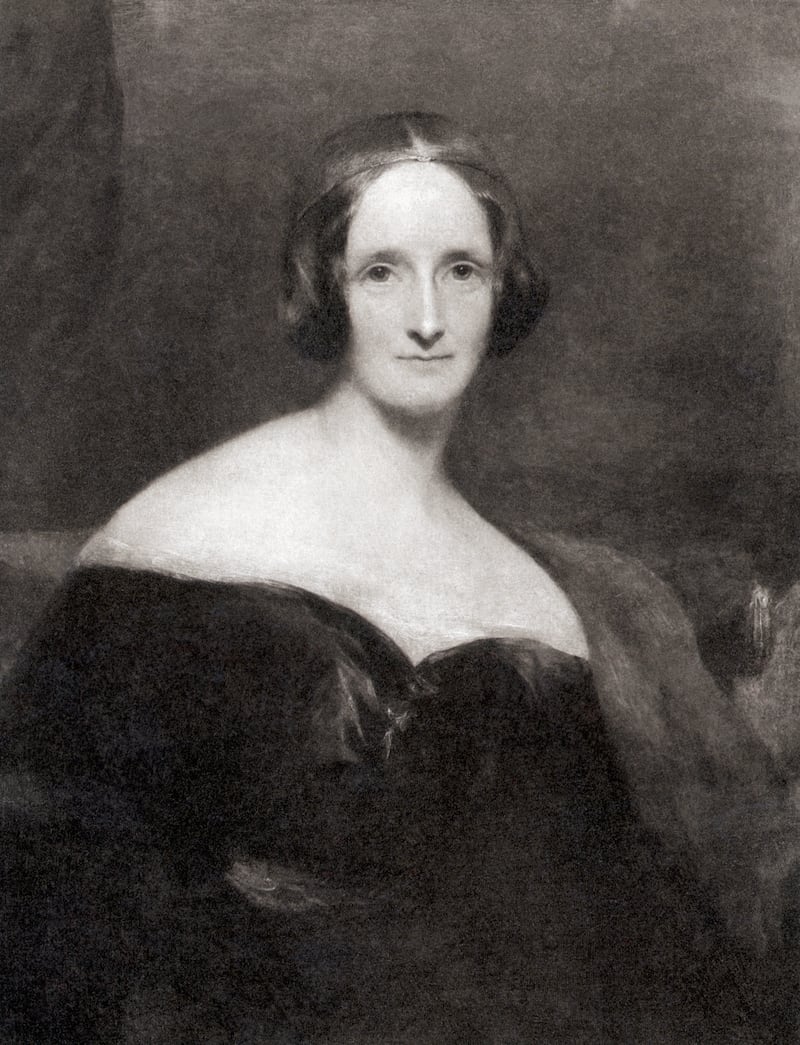 Mary Shelley (1797-1851). English Novelist. Author of "Frankenstein" (1818). Painting by R. Rothwell. Undated.