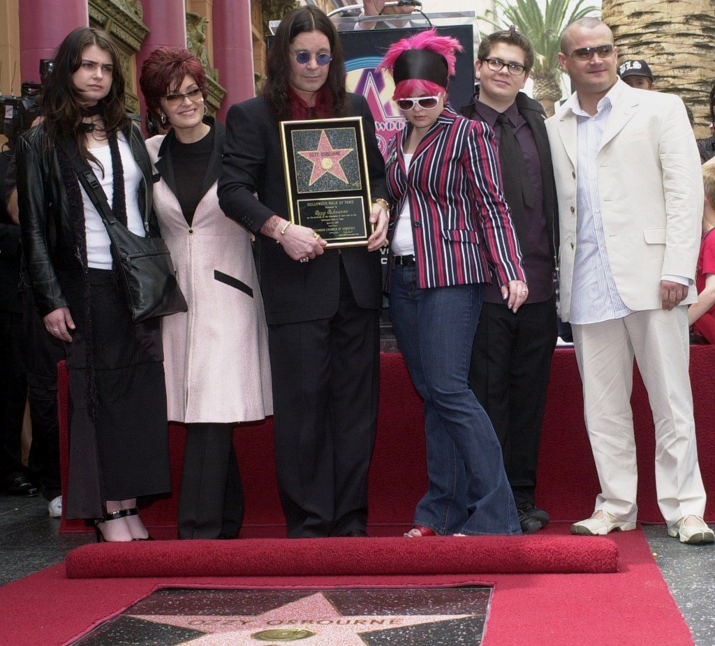 The Osbourne family on the Hollywood Walk of Fame. 