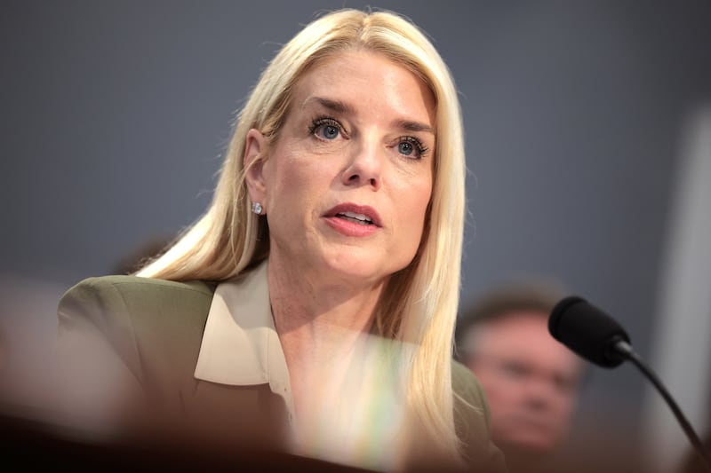 WASHINGTON, DC - JUNE 23: U.S. Attorney General Pam Bondi testifies before the House Committee on Appropriations at the U.S. Capitol on June 23, 2025 in Washington, DC. The Committee met to hear testimony on the 2026 Fiscal Year request for the Department of Justice. (Photo by Kayla Bartkowski/Getty Images)