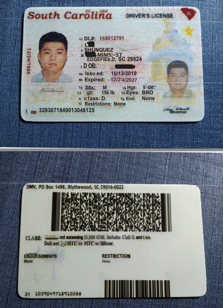 A ID card Chapman used in the scheme.