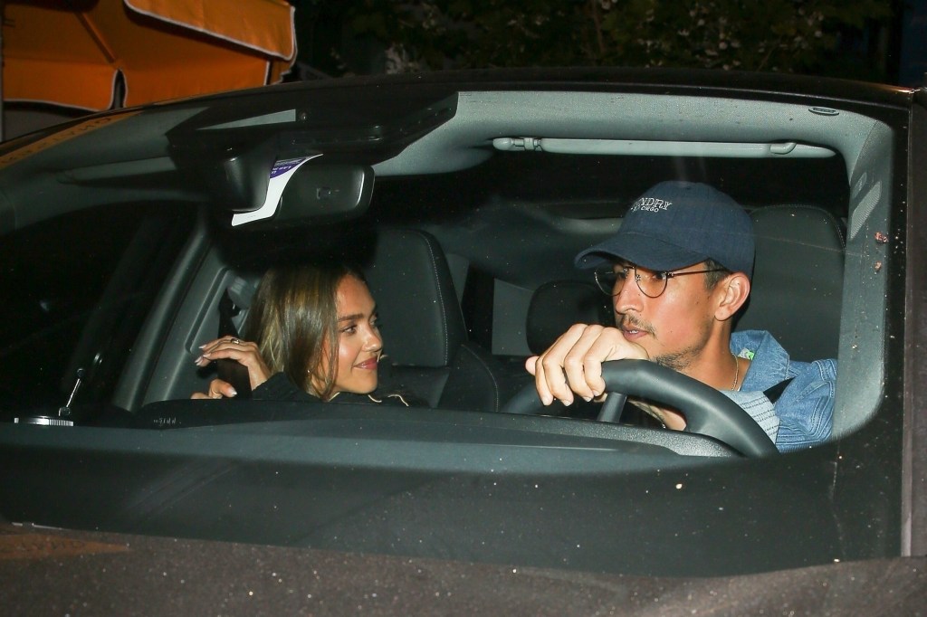 Jessica Alba and Danny Ramirez leaving the date night together