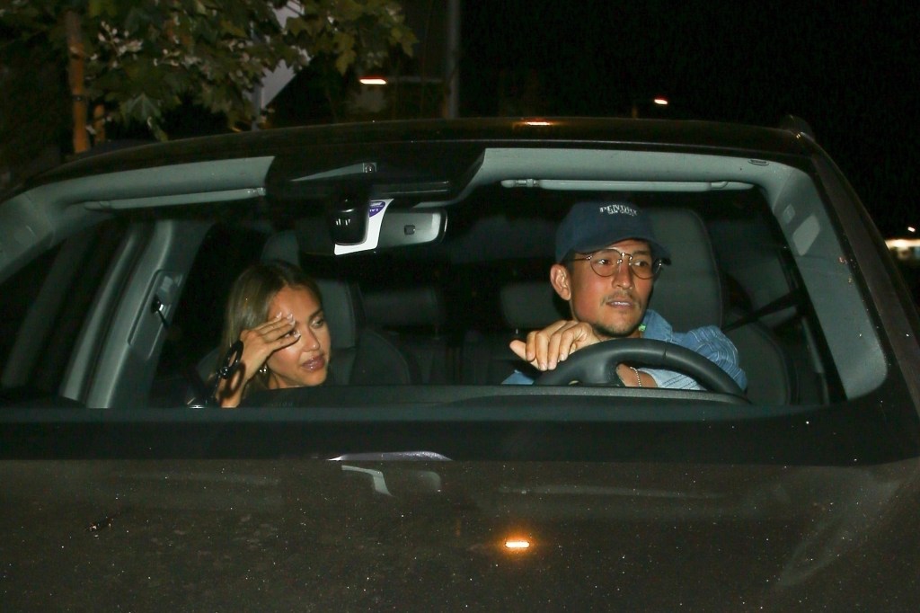 Jessica Alba and Danny Ramirez leaving the date night together