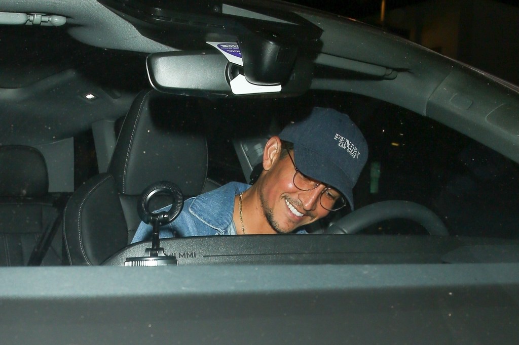 Danny Ramirez leaving the date night with Jessica Alba 