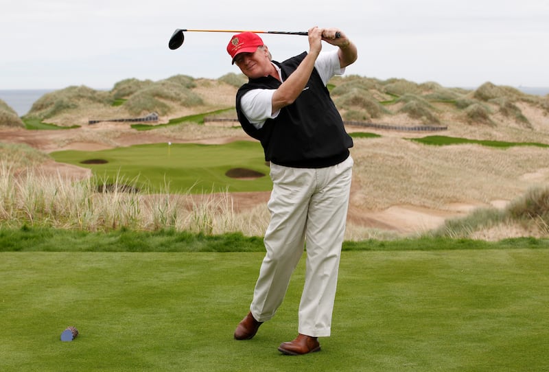 Trump visited his course in June 2016.