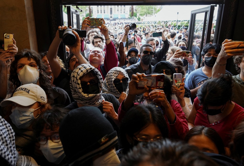 Pro-Palestinian protest at Columbia University.