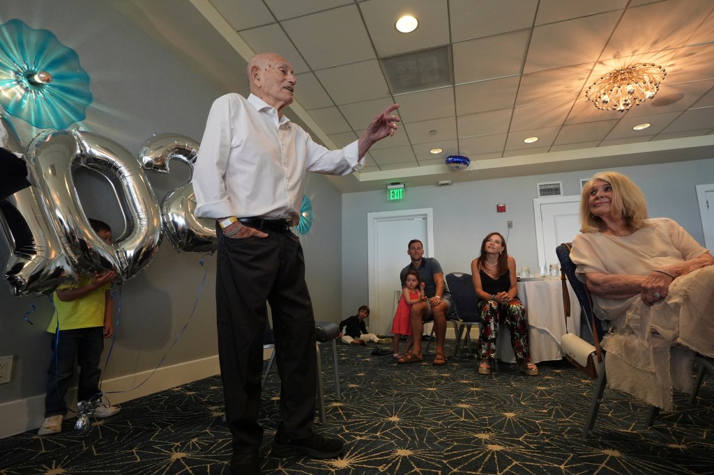 A World War II D-Day veteran celebrating his 102nd birthday.
