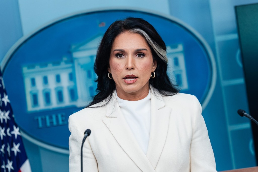 White House Press Secretary Karoline Leavitt at a news conference.