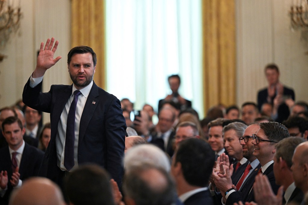 Vice President JD Vance at the White House signing ceremony for the Genius Act.