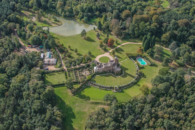 Aerial view of Kate and William's likely new home, Fort Belvedere. This Gothic revival residence in Windsor Great Park is where Edward VIII signed the abdication documents in December 1936, renouncing the throne.