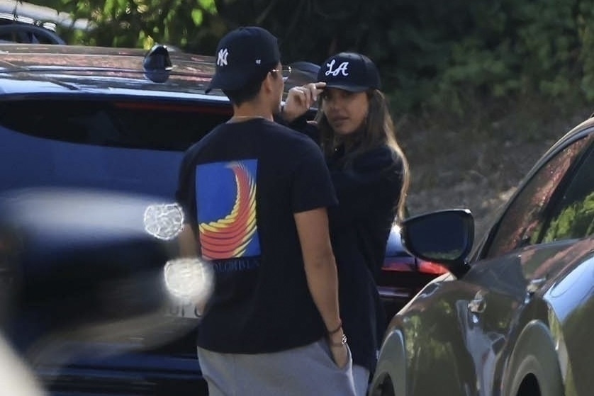 Jessica Alba and Danny Ramirez, passionately kissed outside of the latter's Los Angeles home on Friday.