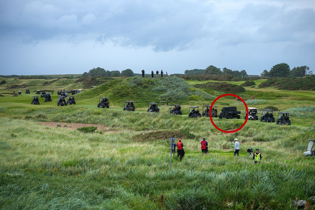 Golf Force One: Armour-plated cart follows Trump around course