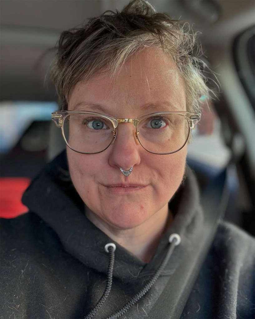 Close-up portrait of Angela Webb-Milinkovich.