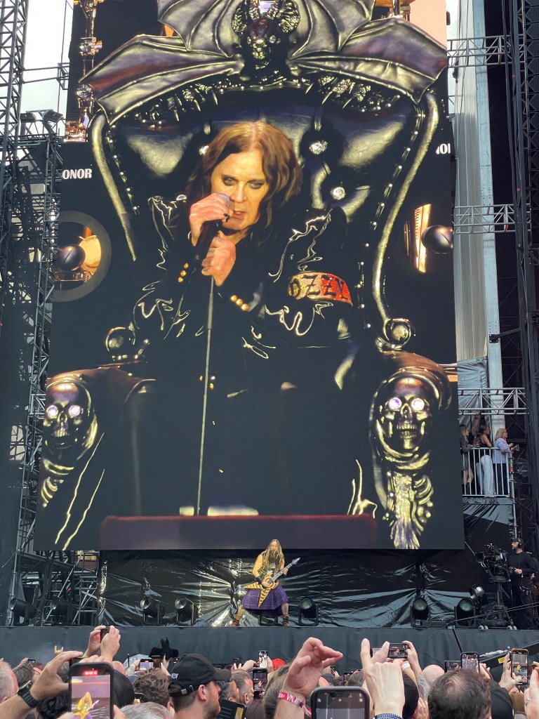 Ozzy Osbourne performing at the Black Sabbath farewell concert on July 5.