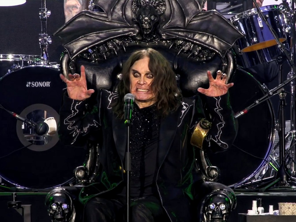 Ozzy Osbourne performing at the Black Sabbath farewell concert on July 5.