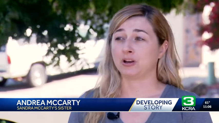 Andrea McCarty, sister of missing Sandra McCarty, in interview.