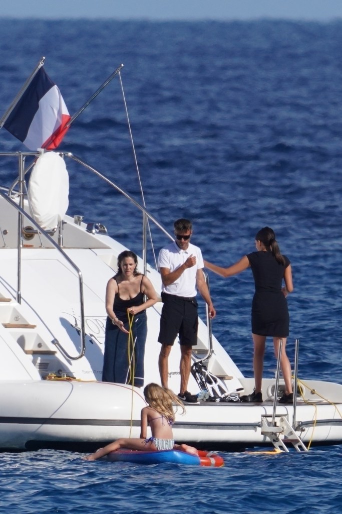 Drew Barrymore on a yacht.