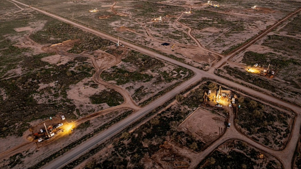 Aerial view of Ivanhoe Electric's Santa Cruz mine project in Casa Grande, Arizona.