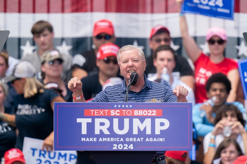 Sen. Lindsey Graham was memorably booed by the MAGA crowd when he spoke at a campaign rally for then-candidate Donald Trump on July 1, 2023 in Pickens, South Carolina, but Trump endorsed the senator for reelection in March.