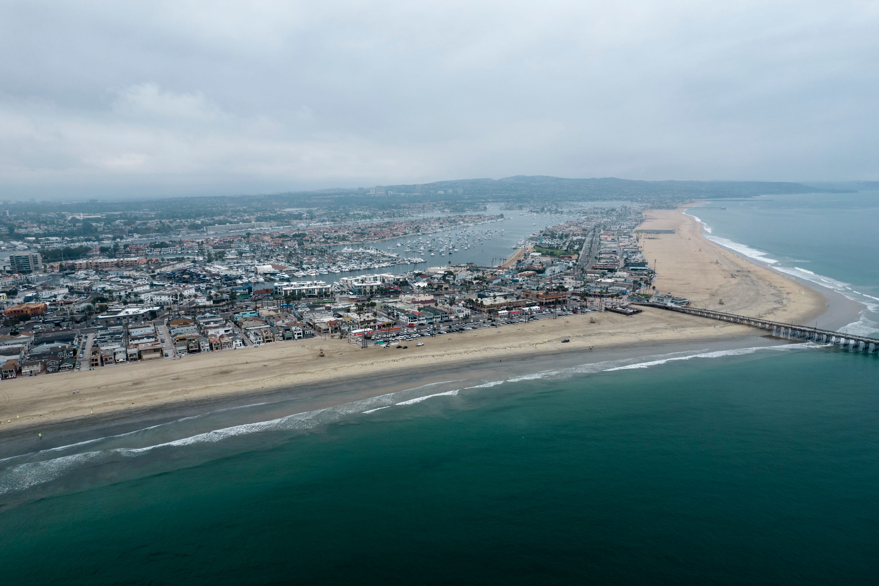 The Newport Beach coastline