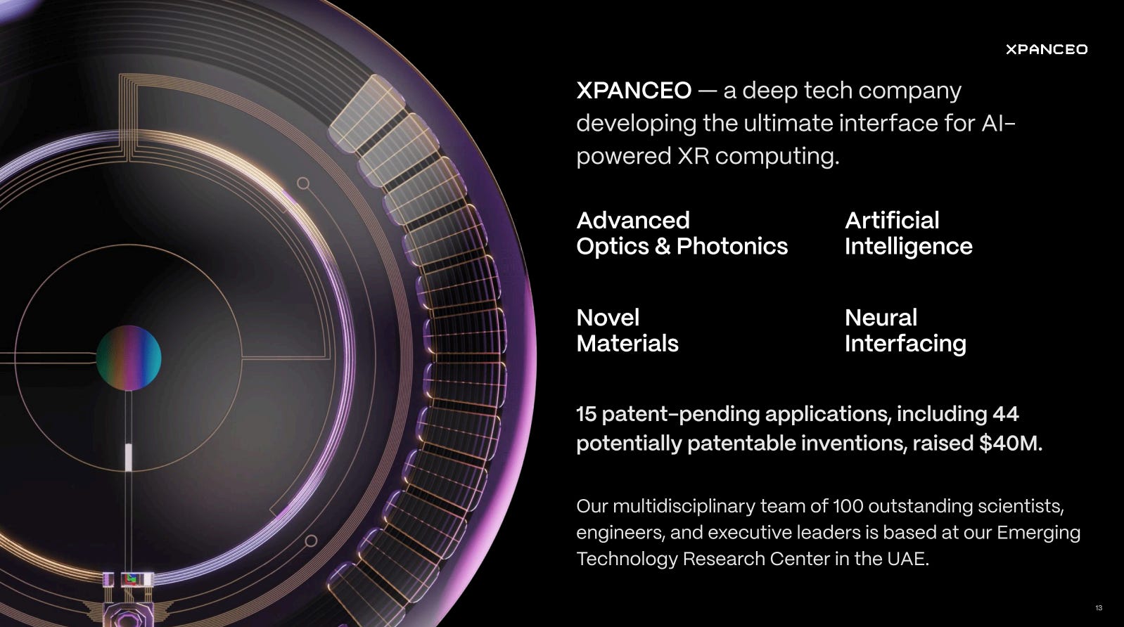 XPANCEO - a deep tech company developing the ultimate interface for AI-powered XR computing.