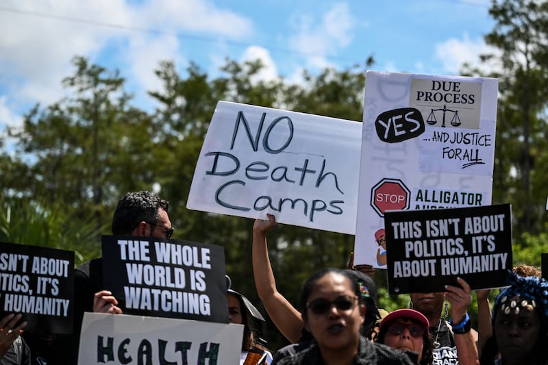 Detainees have claimed that the living conditions inside the "Alligator Alcatraz" detention center are "inhumane."