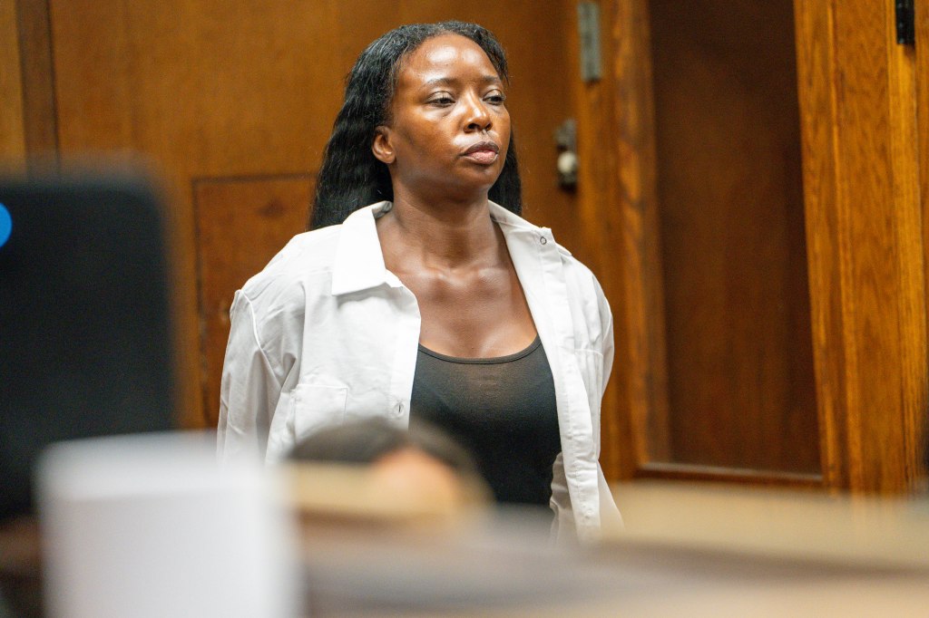 Trenesha Biggers in court.