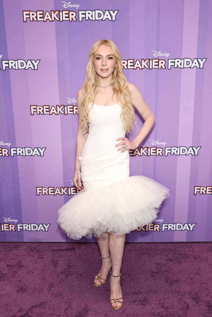 Lindsay Lohan attends the 'Freakier Friday' special screening