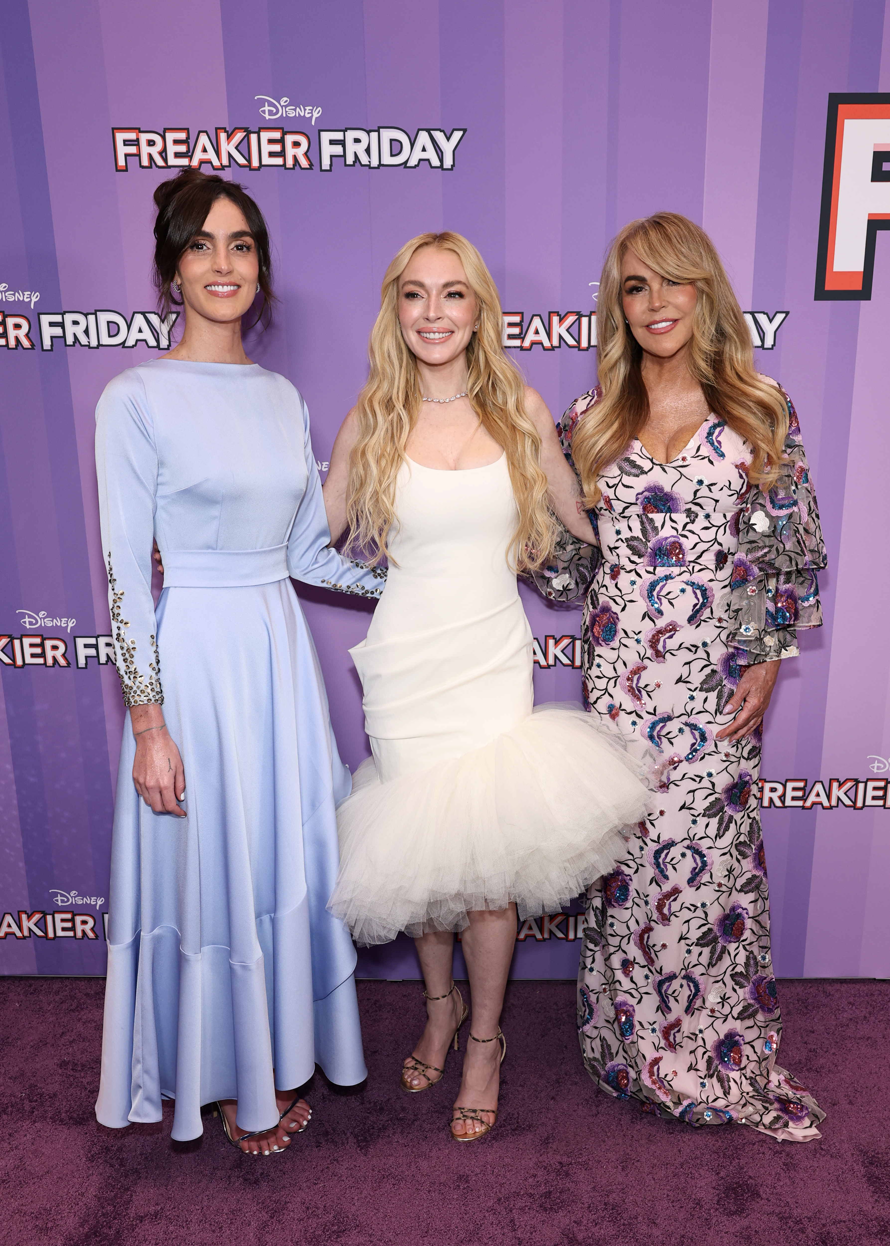 Ali Lohan, Lindsay Lohan and Dina Lohan attend the 'Freakier Friday' special screening