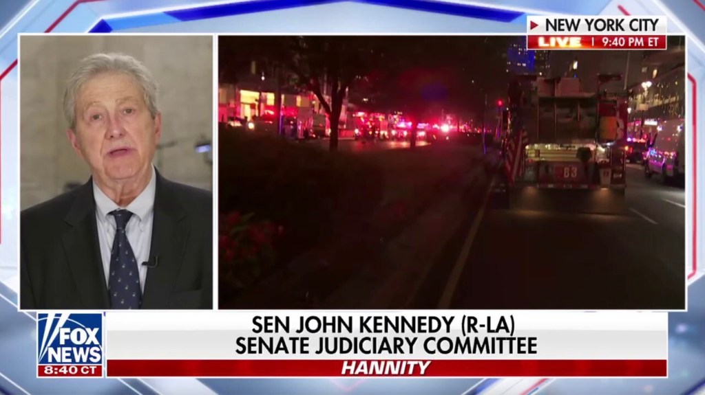 Sen. John Kennedy talks to Sean Hannity on Fox News.