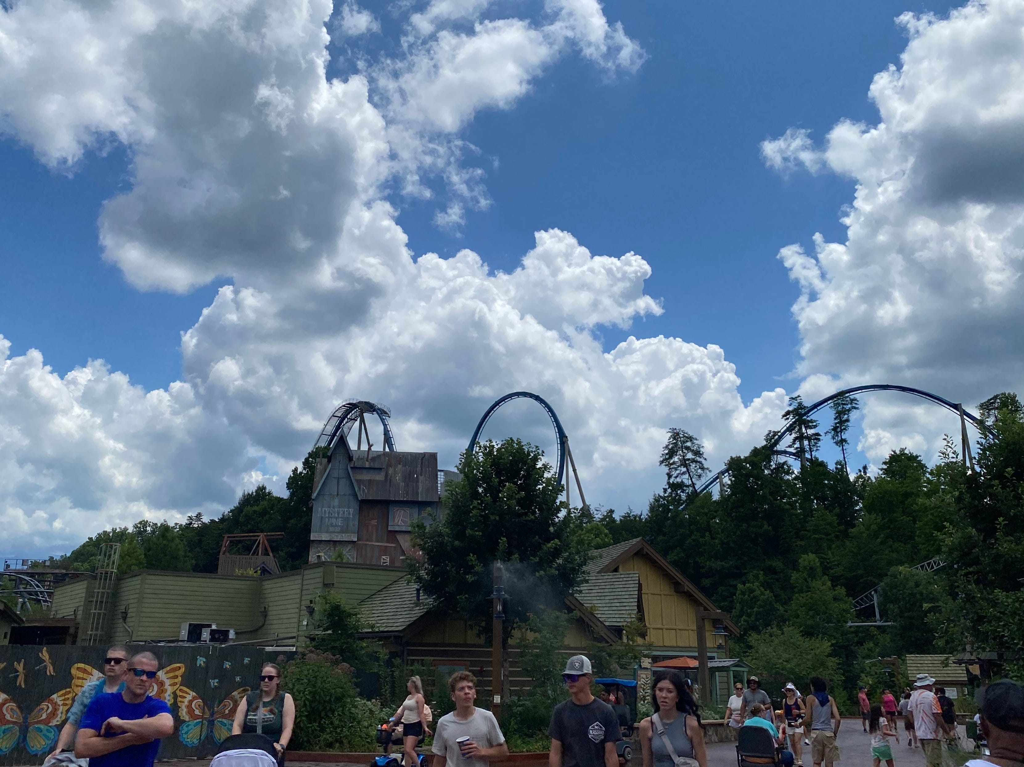 a roller coaster in Dollywood