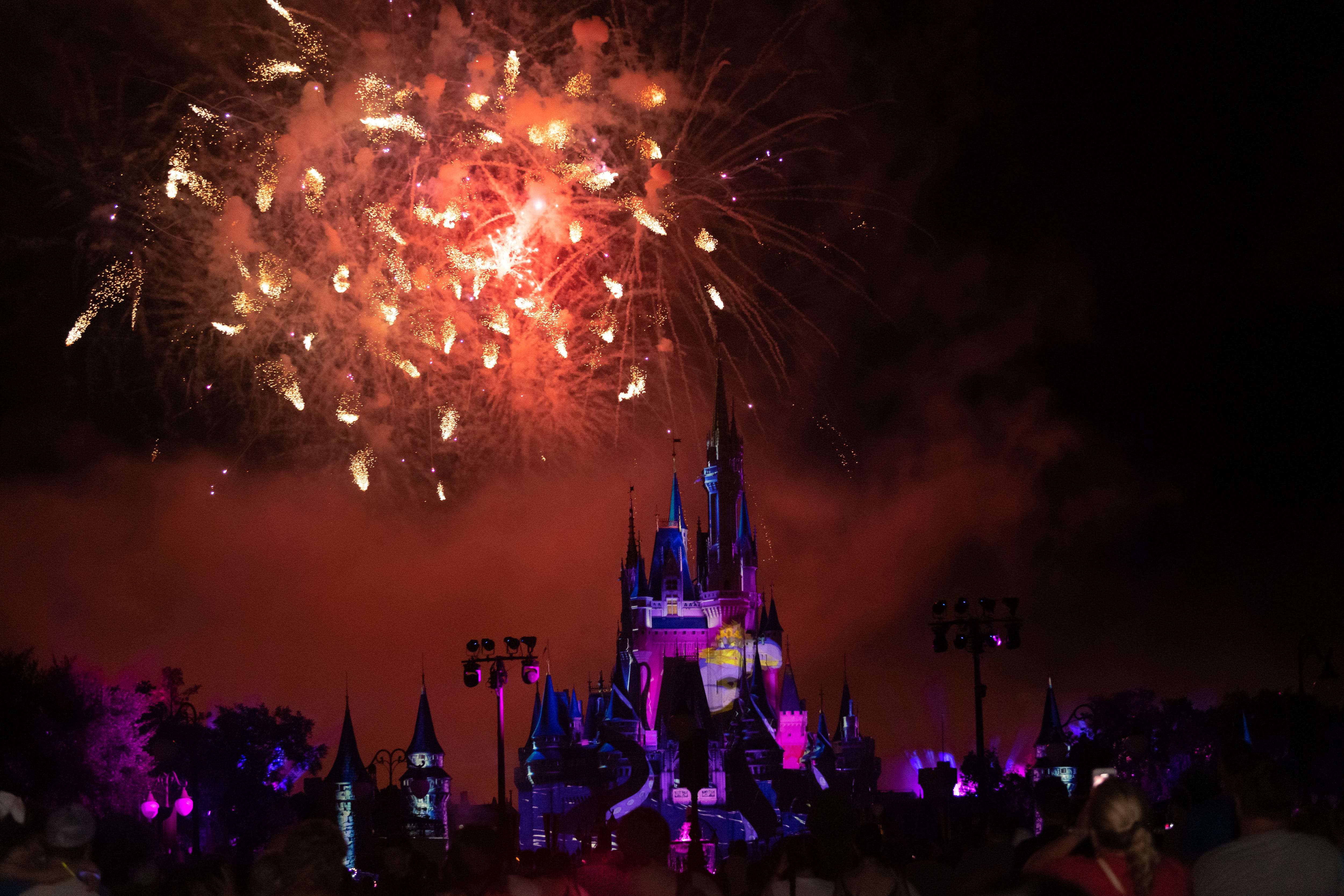 fireworks above the magic kingdom castle